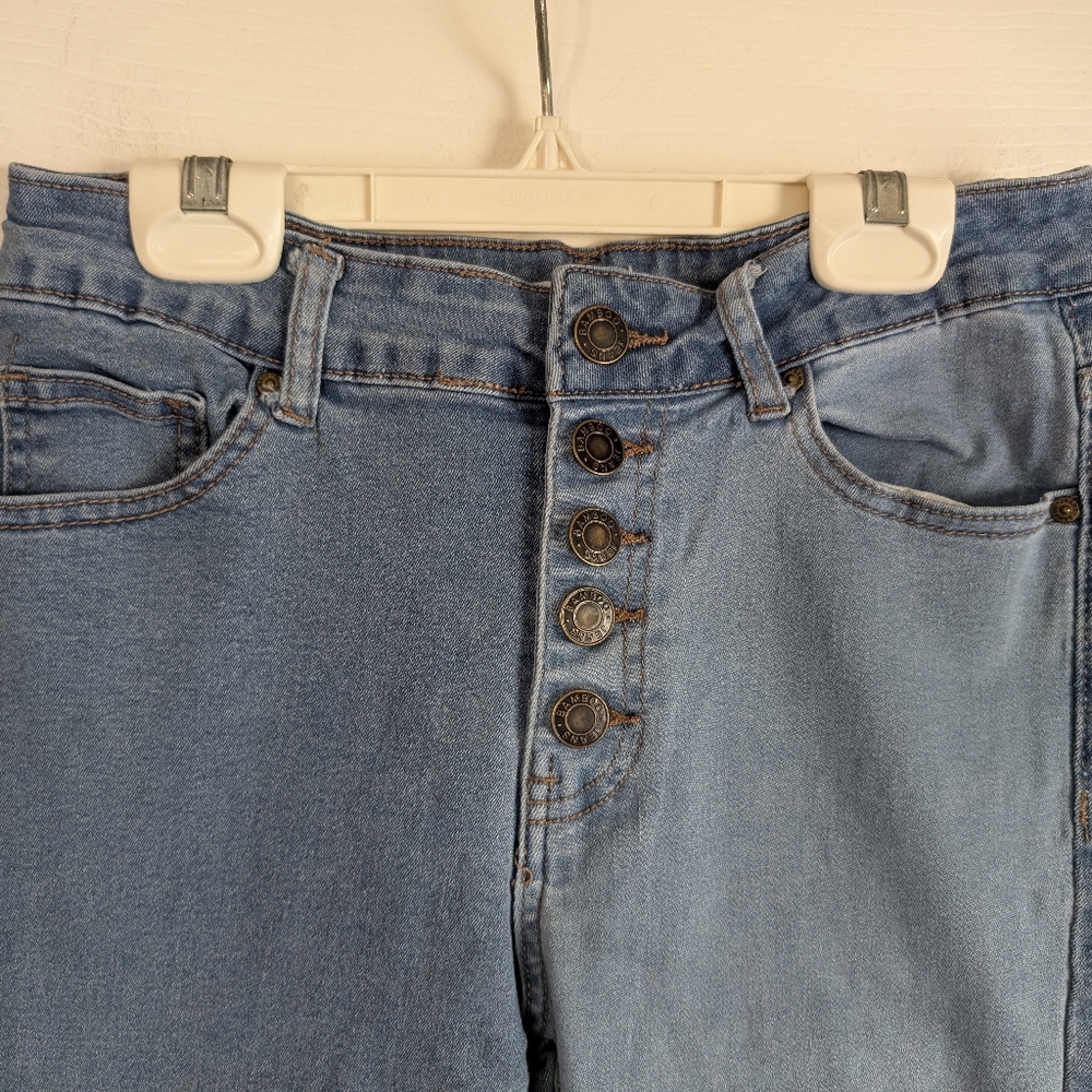 Bamboo Patchwork Flared Women's Jeans Size 11 - Picture 4 of 9
